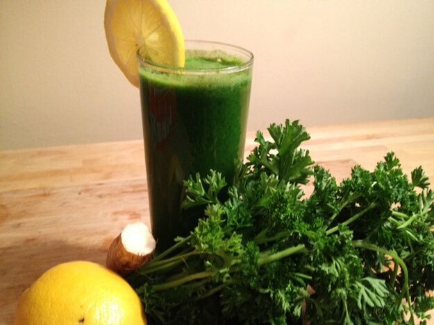 parsley and aloe cocktail for increased potency