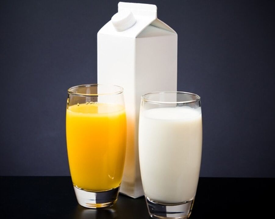 Milk and carrot juice are the components of a cocktail that increases male potency