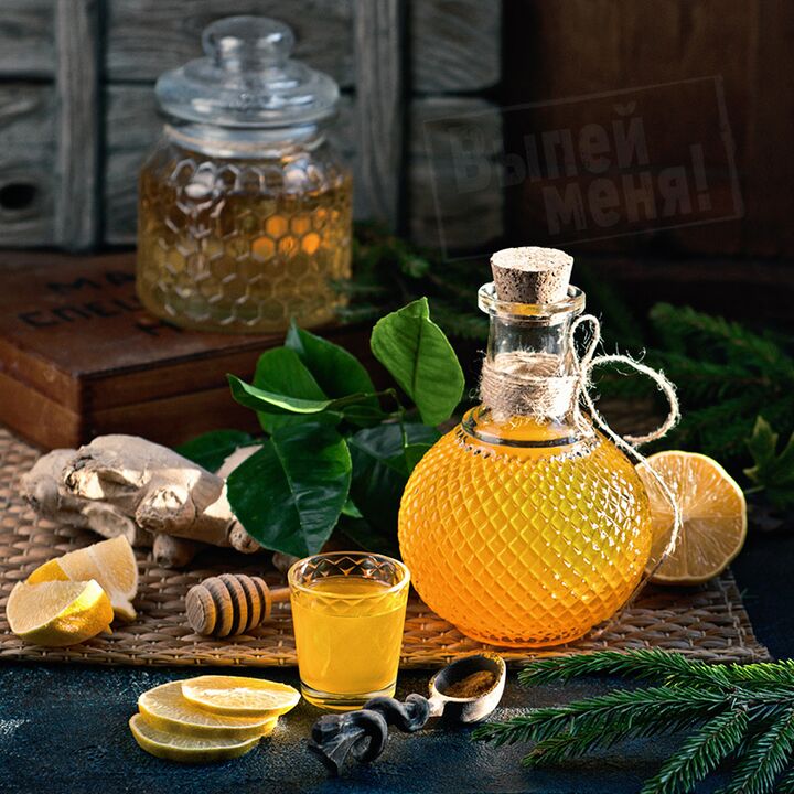 Moonshine tincture with orange, ginger and honey will strengthen a man's potency. 
