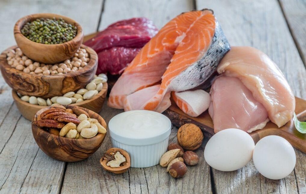 Products with a high animal and plant protein content