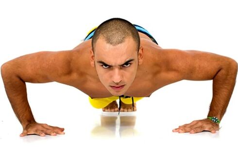 Physical exercises to increase power in men.